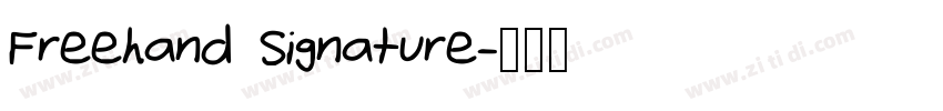 Freehand Signature字体转换